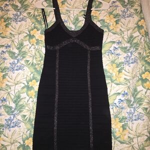 Bebe Black Dress with Sparkle Details